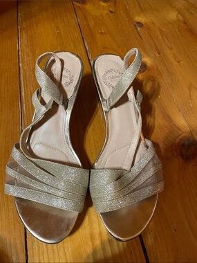 J. Miller Women's Glitter Slingback Sandals in Gold